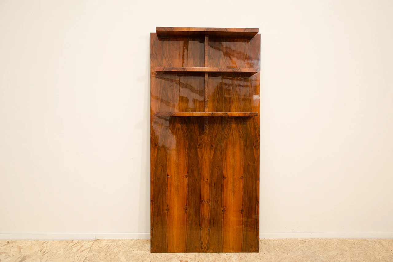 Libreria pensile cecoslovacca in noce, anni '30 2