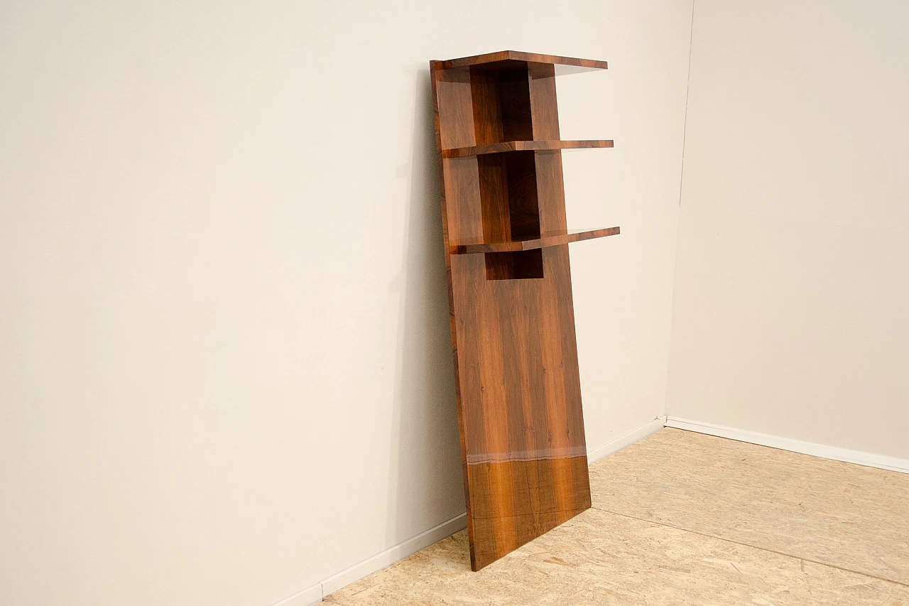 Libreria pensile cecoslovacca in noce, anni '30 5