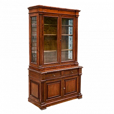 Solid spruce sideboard with display case, 19th century