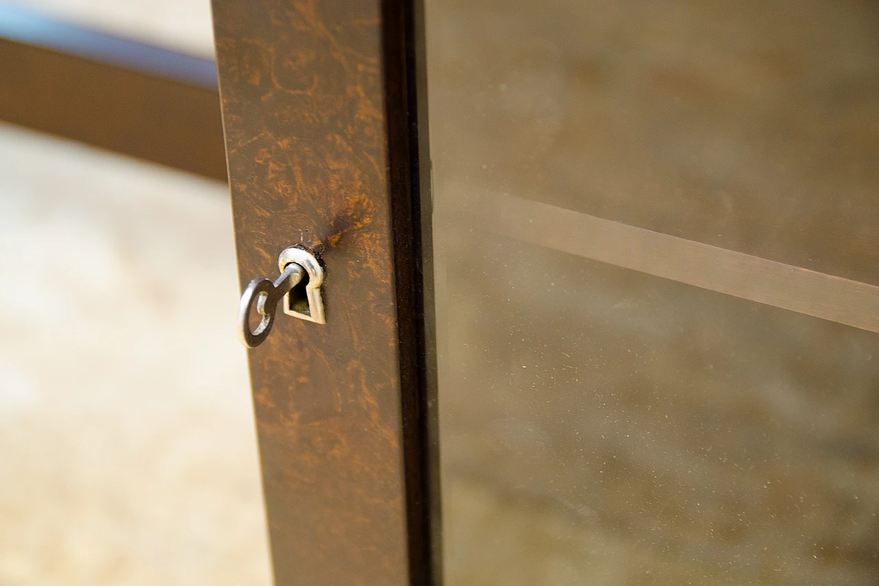 Bohemian Art Deco walnut desk, 1930s 10