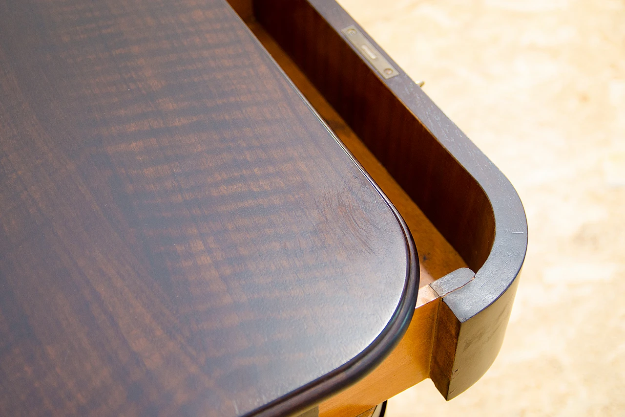 Bohemian Art Deco walnut desk, 1930s 19