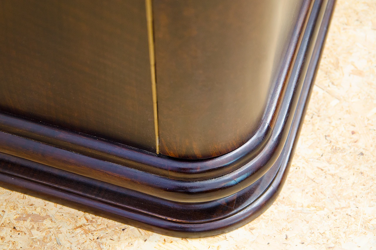 Bohemian Art Deco walnut desk, 1930s 21