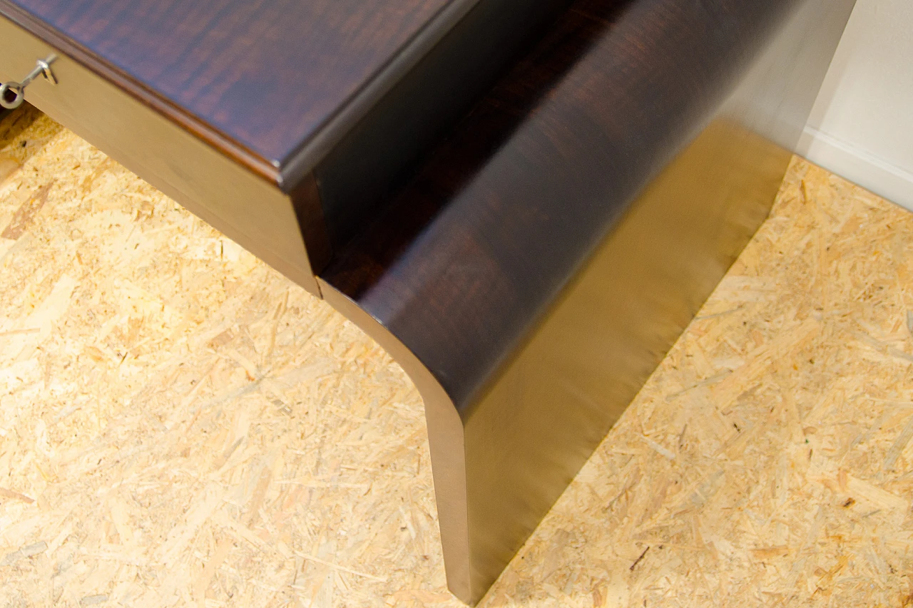 Bohemian Art Deco walnut desk, 1930s 23