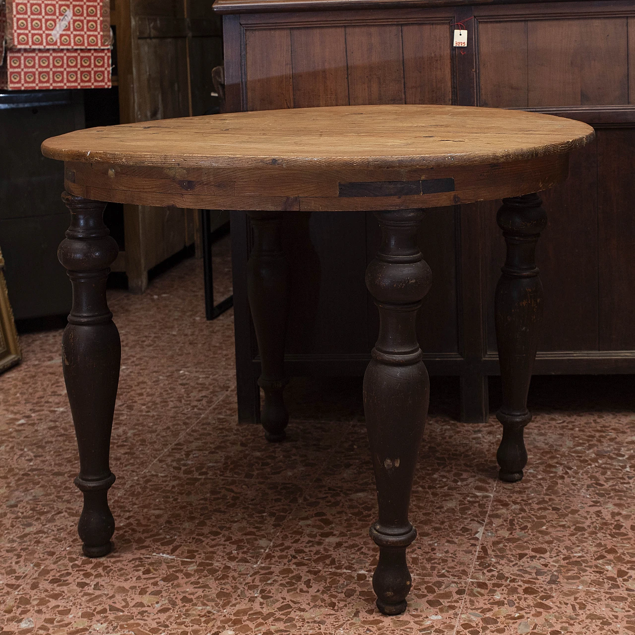 Extendable table with solid spruce top, mid-19th century 3