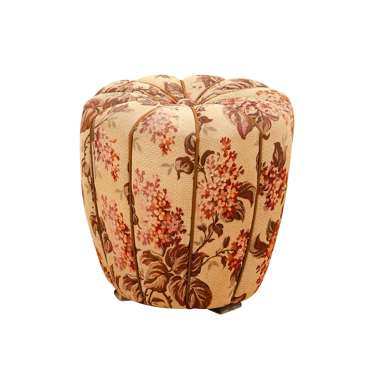 Wood and fabric pouf by Jindřich Halabala for UP Závody, 1950s 1