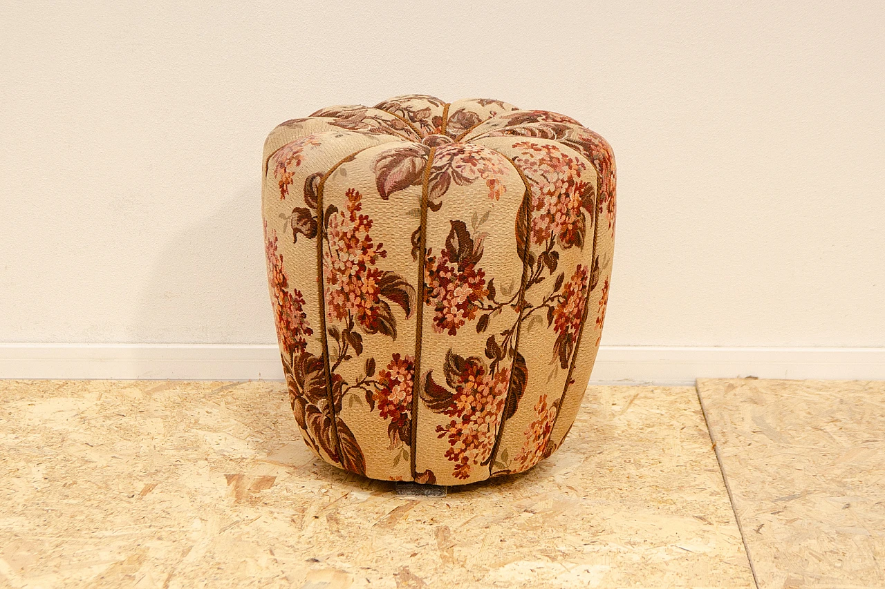 Wood and fabric pouf by Jindřich Halabala for UP Závody, 1950s 2