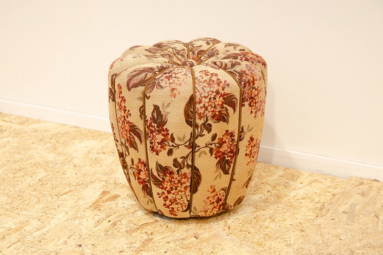 Wood and fabric pouf by Jindřich Halabala for UP Závody, 1950s 6