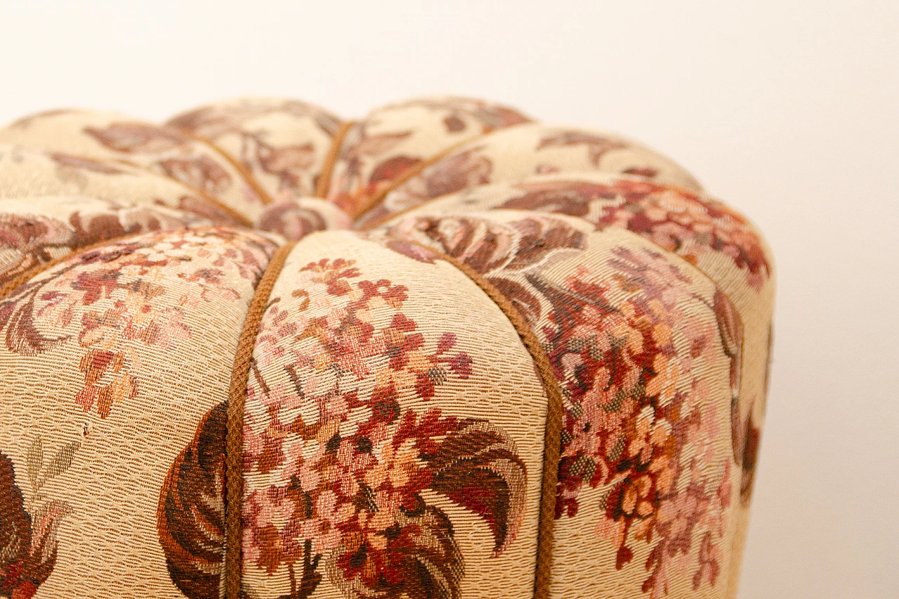 Wood and fabric pouf by Jindřich Halabala for UP Závody, 1950s 7