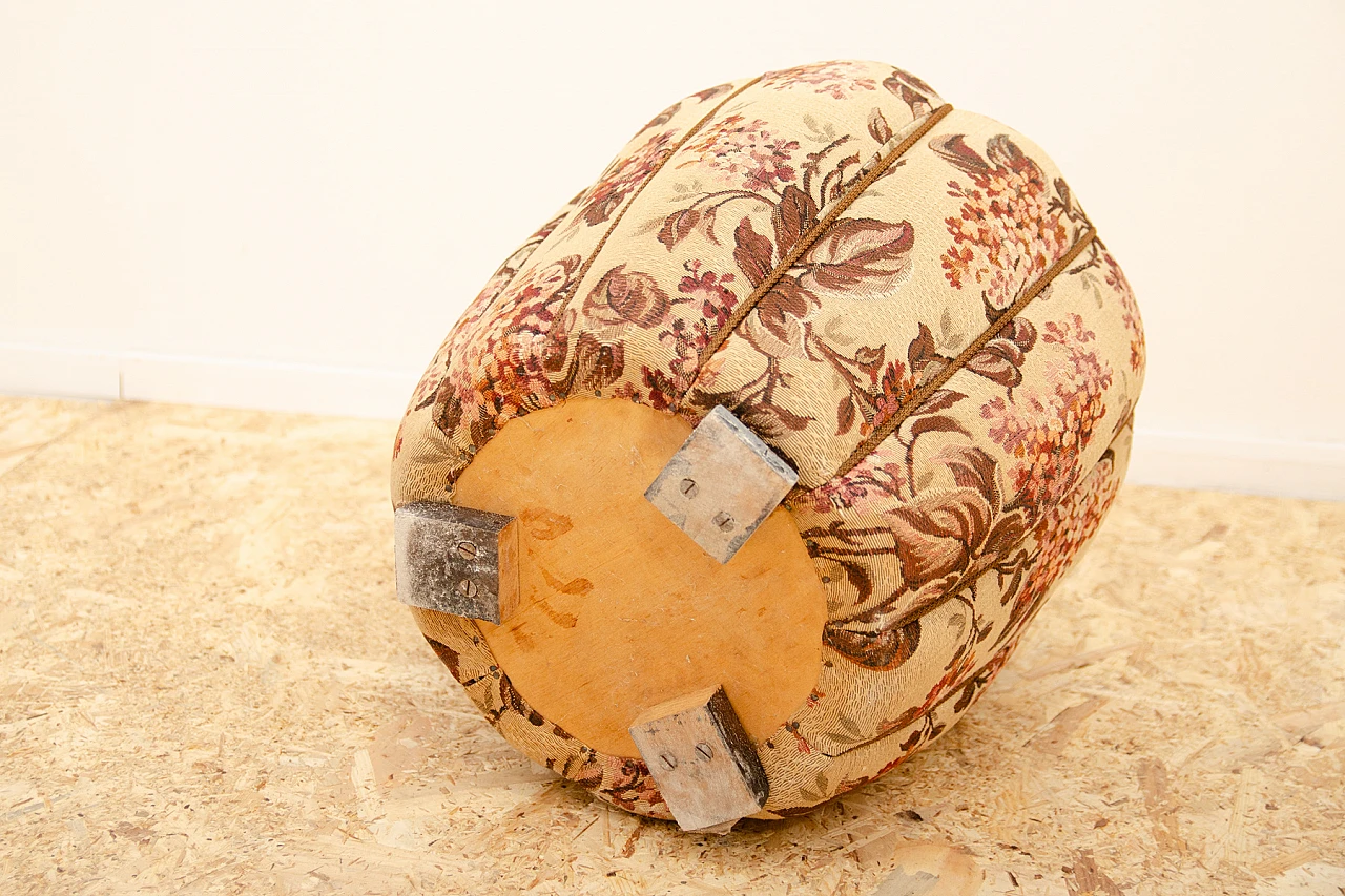 Wood and fabric pouf by Jindřich Halabala for UP Závody, 1950s 10