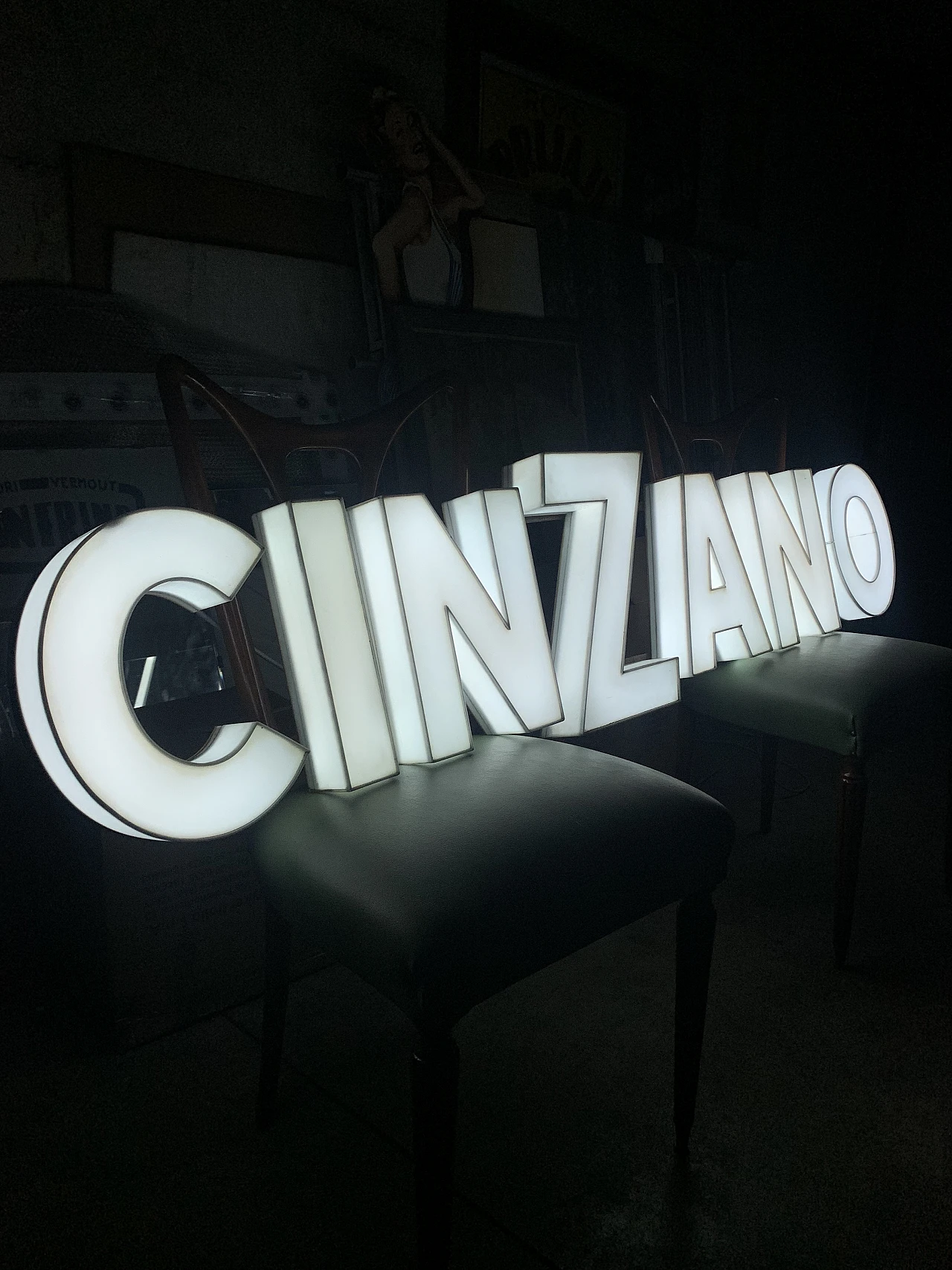 Cinzano light sign, 1970s 1