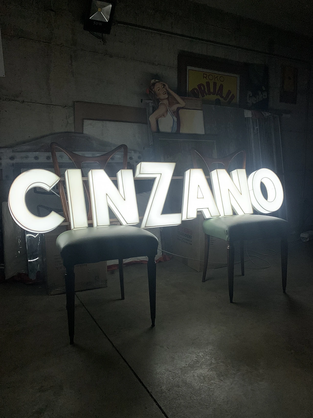 Cinzano light sign, 1970s 2
