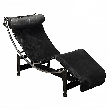 LC4 chaise longue in ponyskin by Le Corbusier for Cassina, 1980s