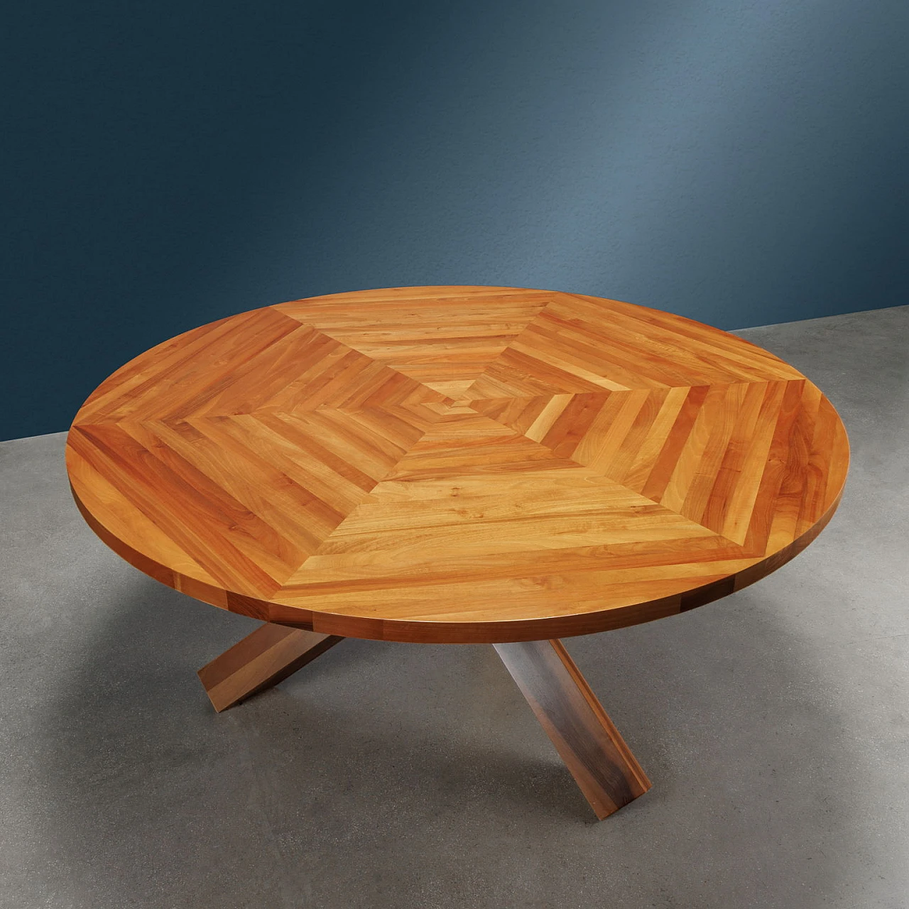 Walnut table La Rotonda by Mario Bellini for Cassina, 1980s 2