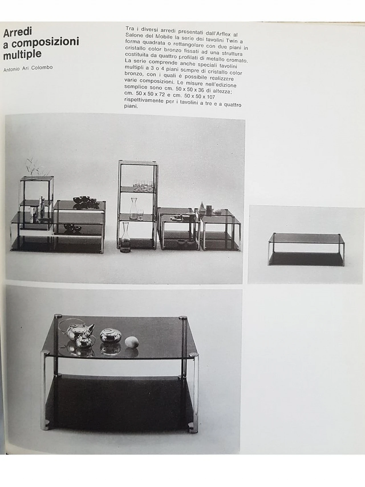 Coffee table with chrome-plated steel frame and smoked glass tops, 1970s 8