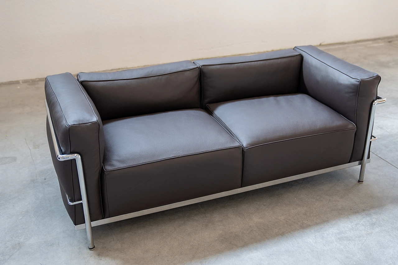 LC3 sofa by Le Corbusier, Jeanneret and Perriand for Cassina, 1990s 2