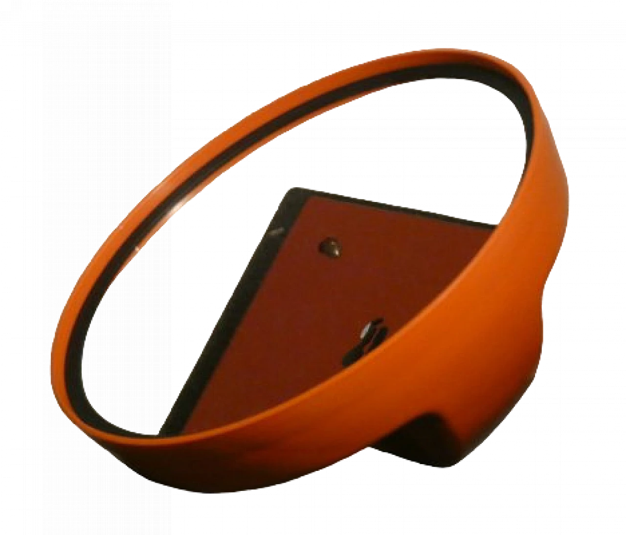 Specchio da trucco in plastica arancione, anni '70 10