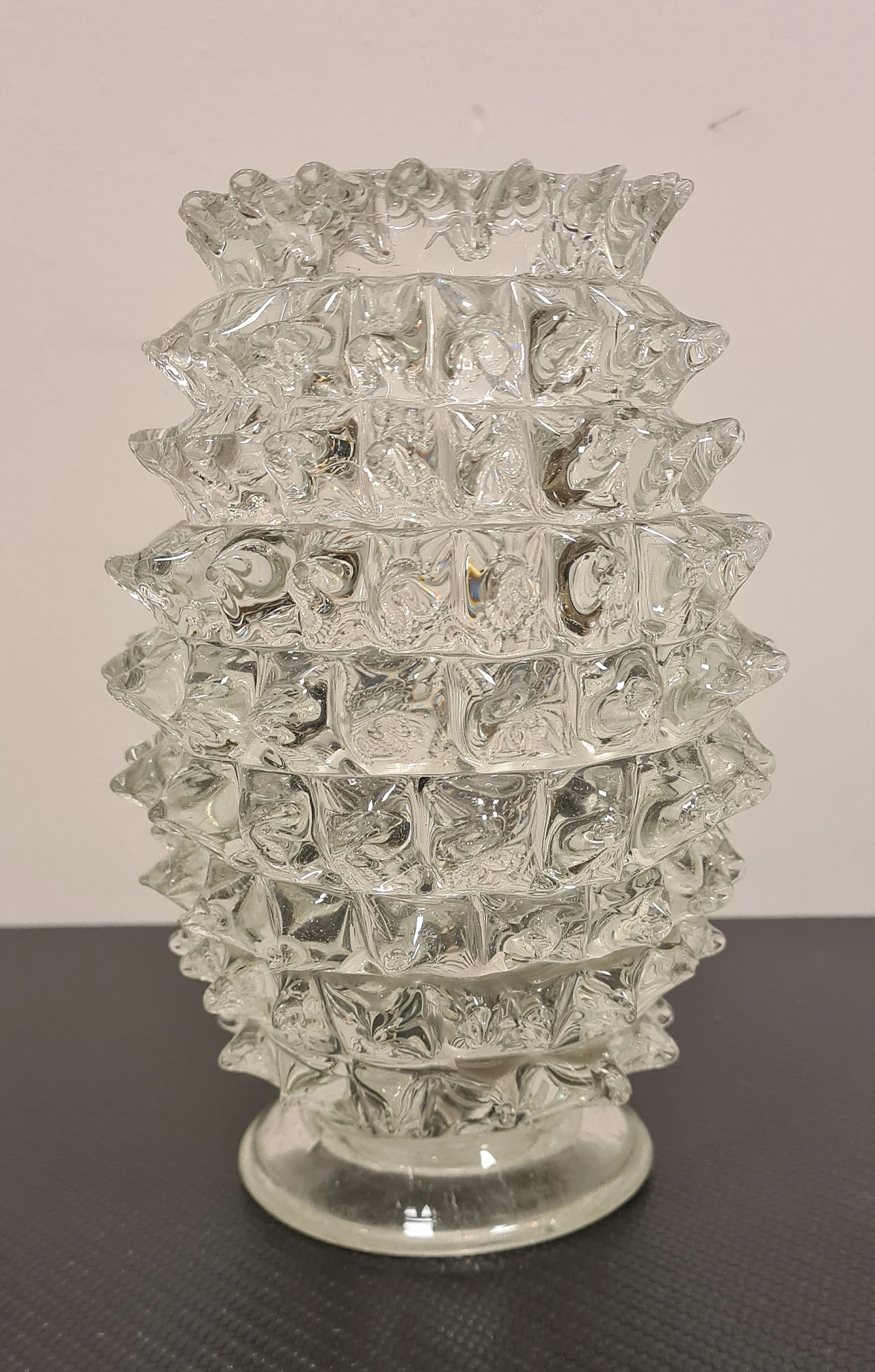 Rostered Murano glass vase by Barovier and Toso, 1940s 2