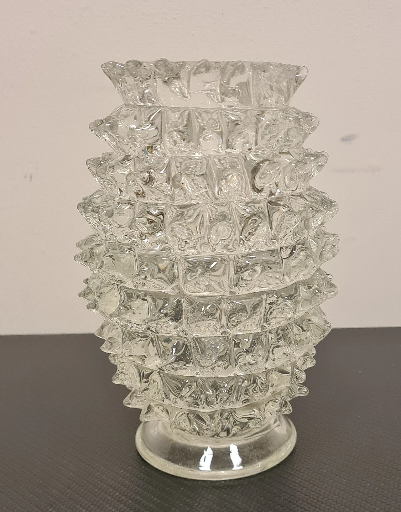 Rostered Murano glass vase by Barovier and Toso, 1940s 6