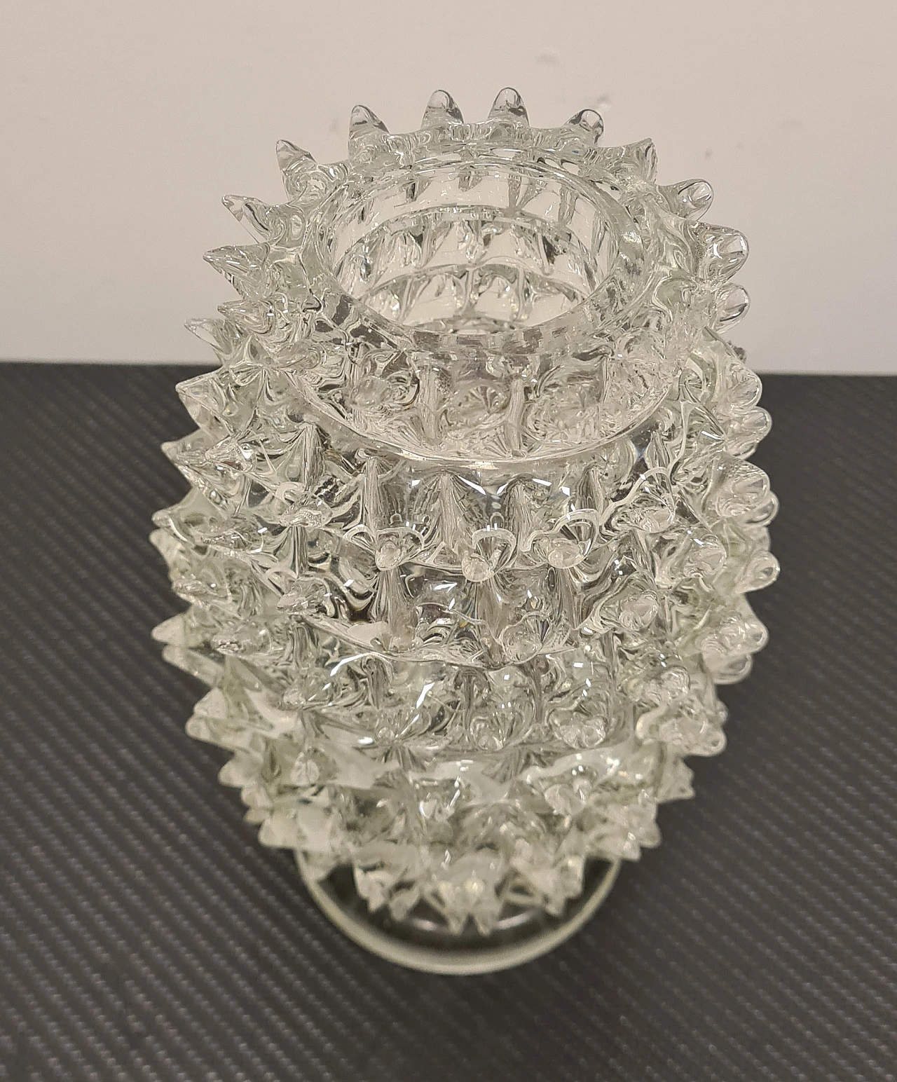 Rostered Murano glass vase by Barovier and Toso, 1940s 7