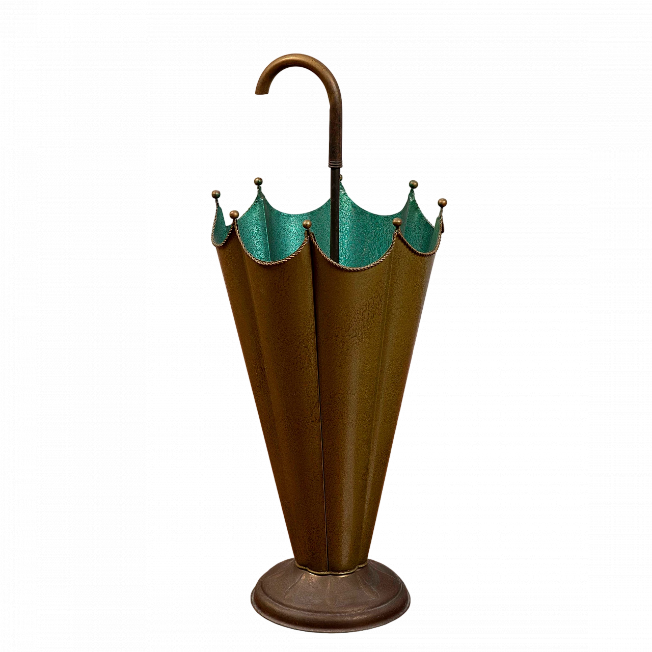 Two-tone metal umbrella-shaped umbrella stand, 1950s 8