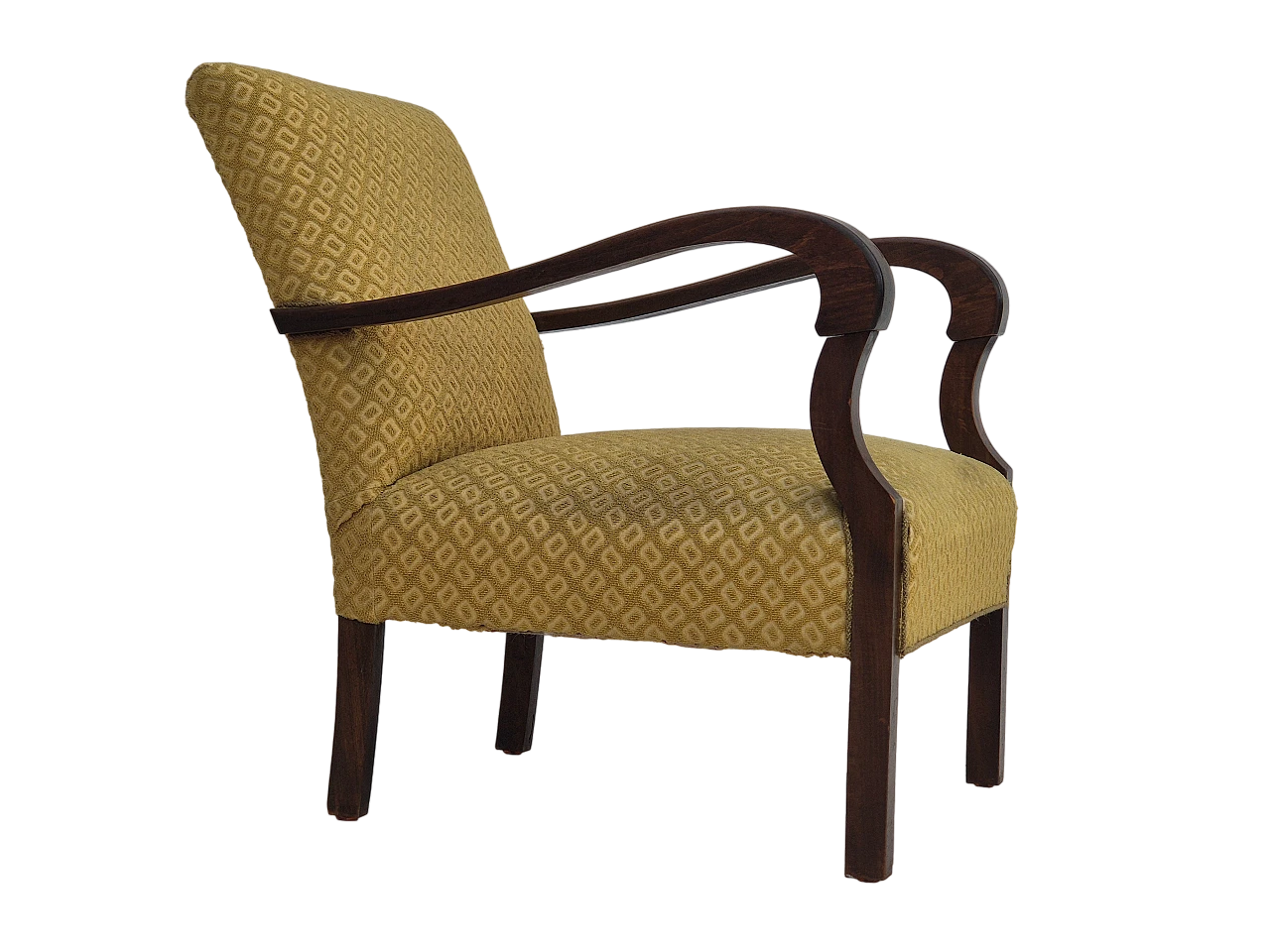 Danish fabric and beech armchair, 1950s 17