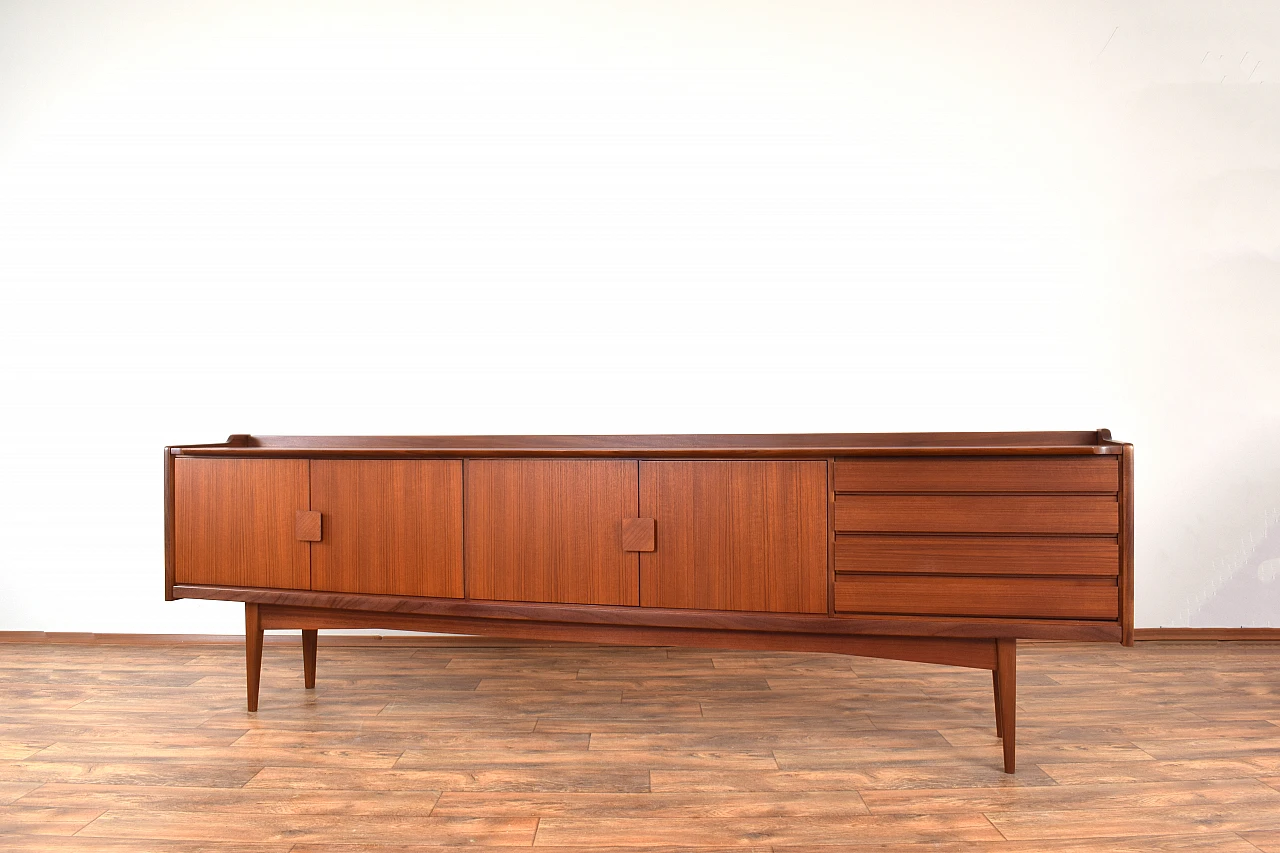 Teak sideboard with double doors and drawers by Bartels, 1960s 4