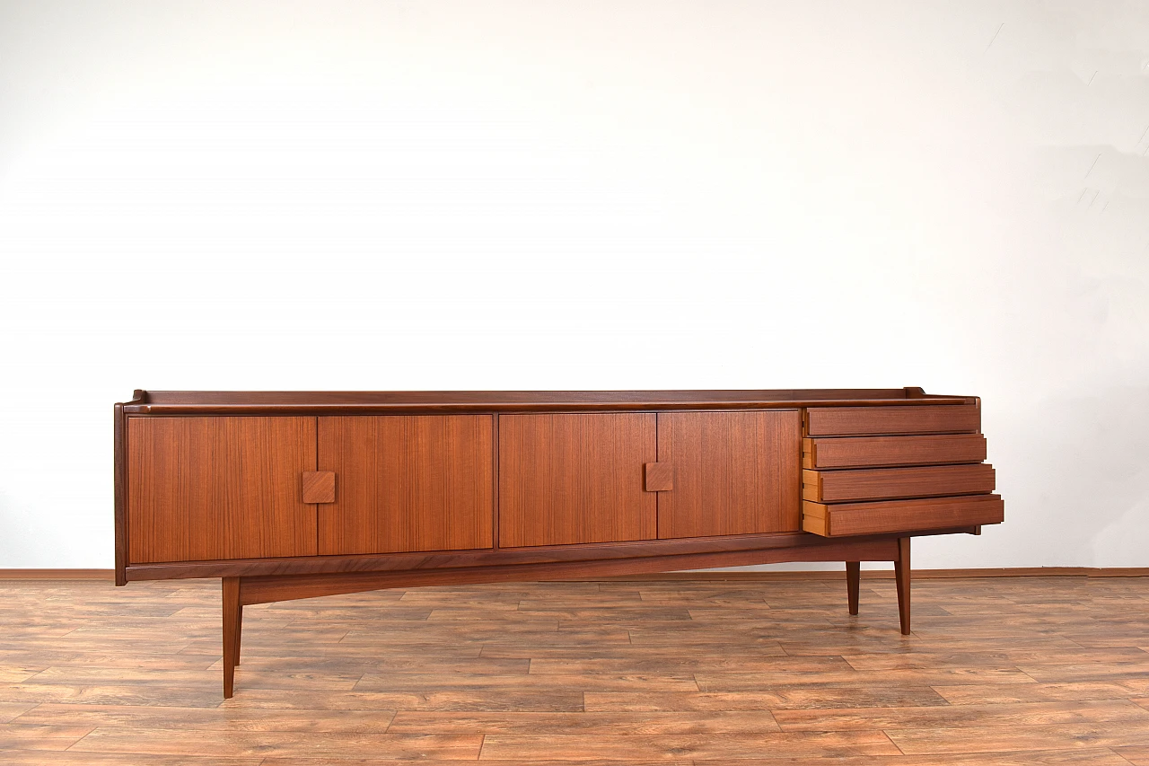Teak sideboard with double doors and drawers by Bartels, 1960s 5