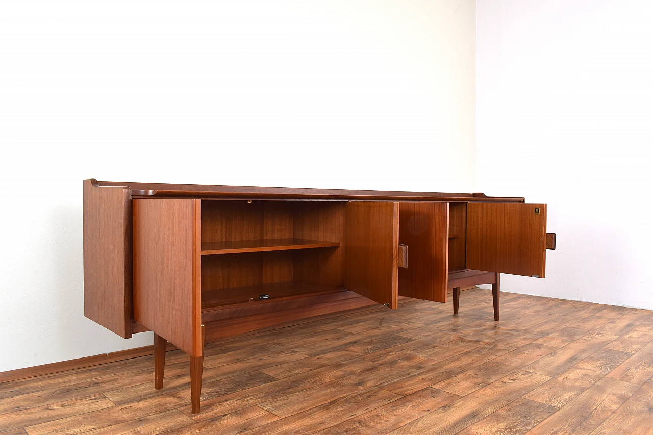 Teak sideboard with double doors and drawers by Bartels, 1960s 9