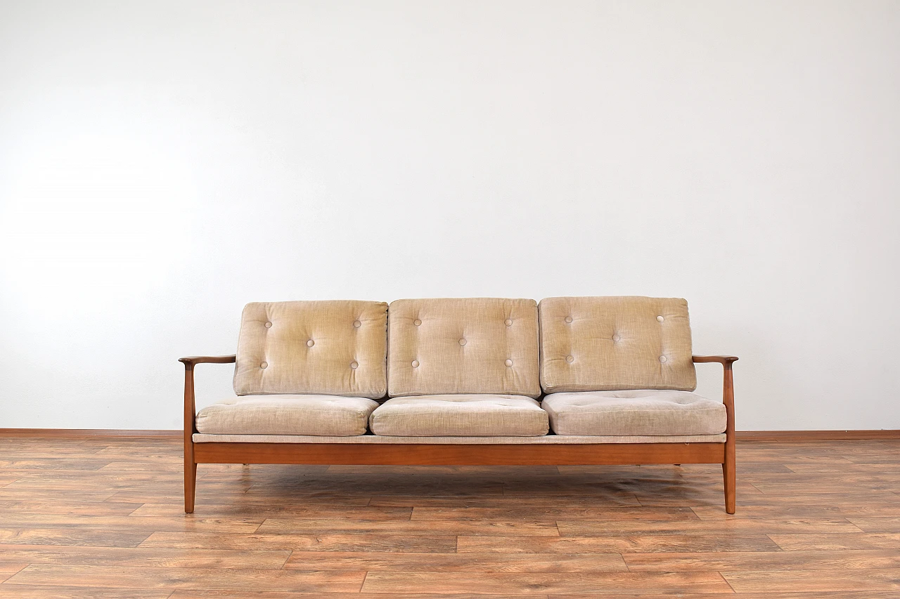 Cherrywood sofa by Eugen Schmidt for Soloform, 1960s 1