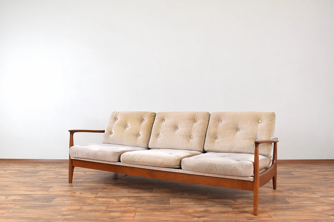 Cherrywood sofa by Eugen Schmidt for Soloform, 1960s 3