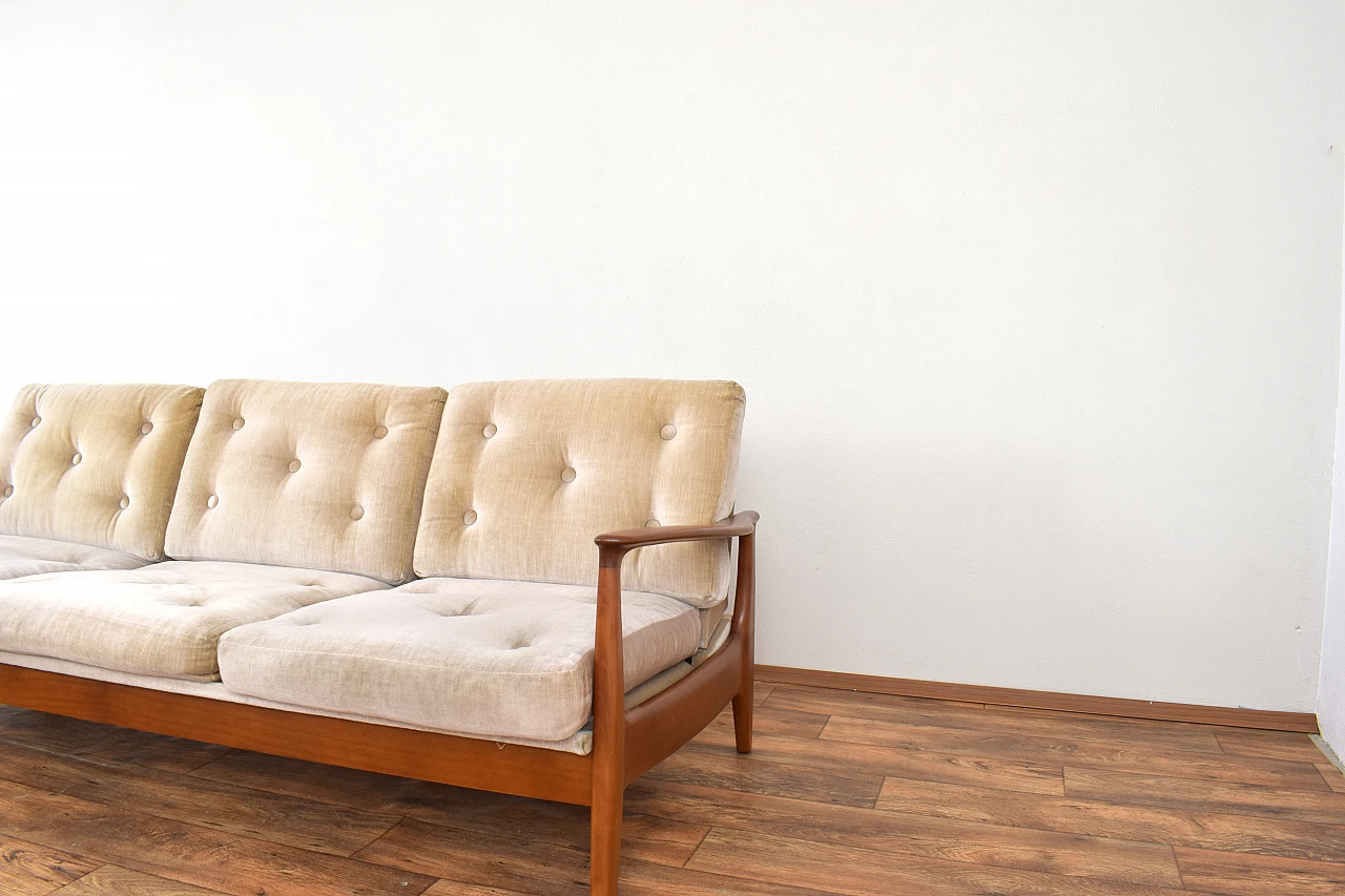 Cherrywood sofa by Eugen Schmidt for Soloform, 1960s 9