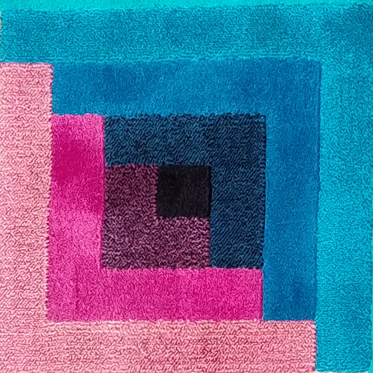 Geometric wool carpet by Missoni for T&J, 1980s 8