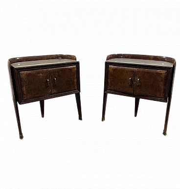 Pair of bedside tables by Palazzi dell'Arte Cantù, 1950s