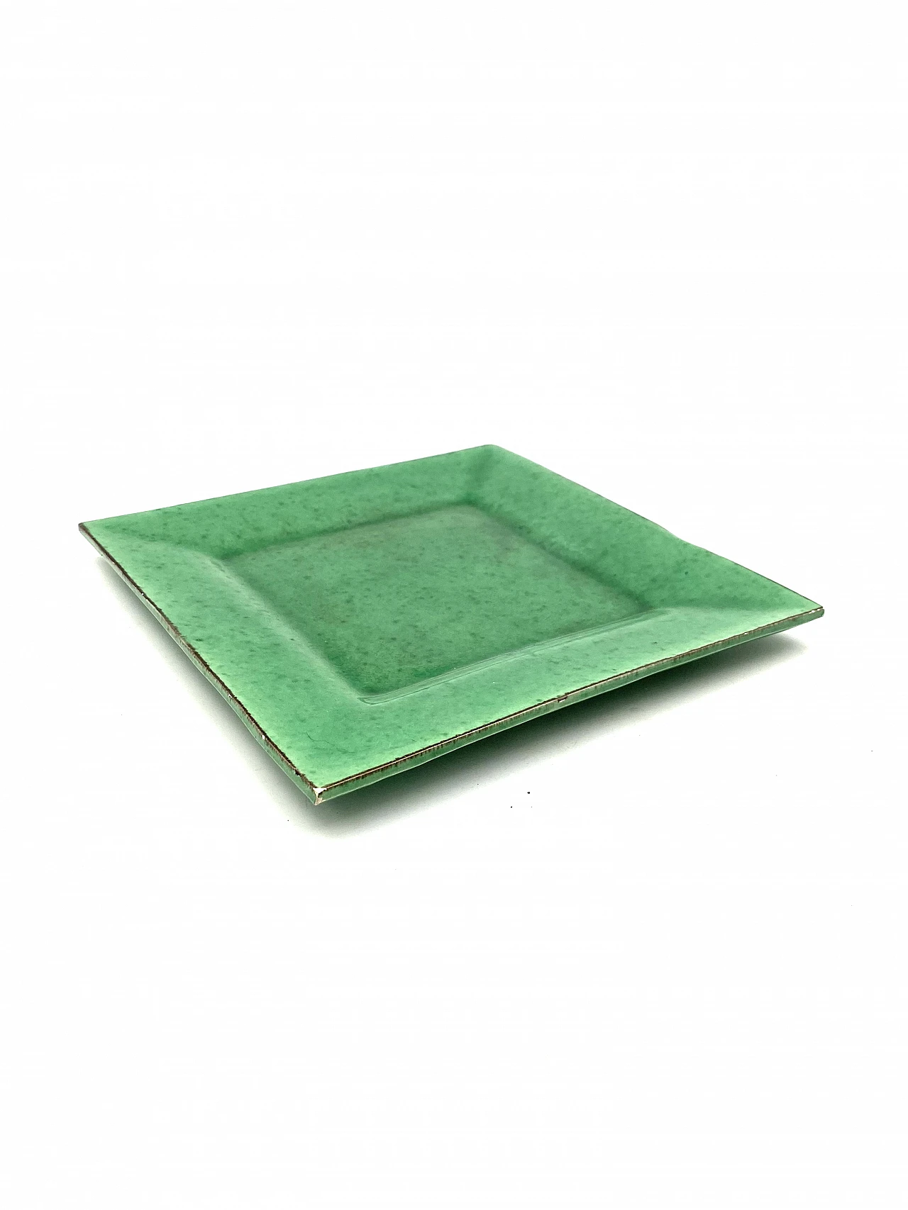 Vide poche in green glazed ceramic, 1960s 1