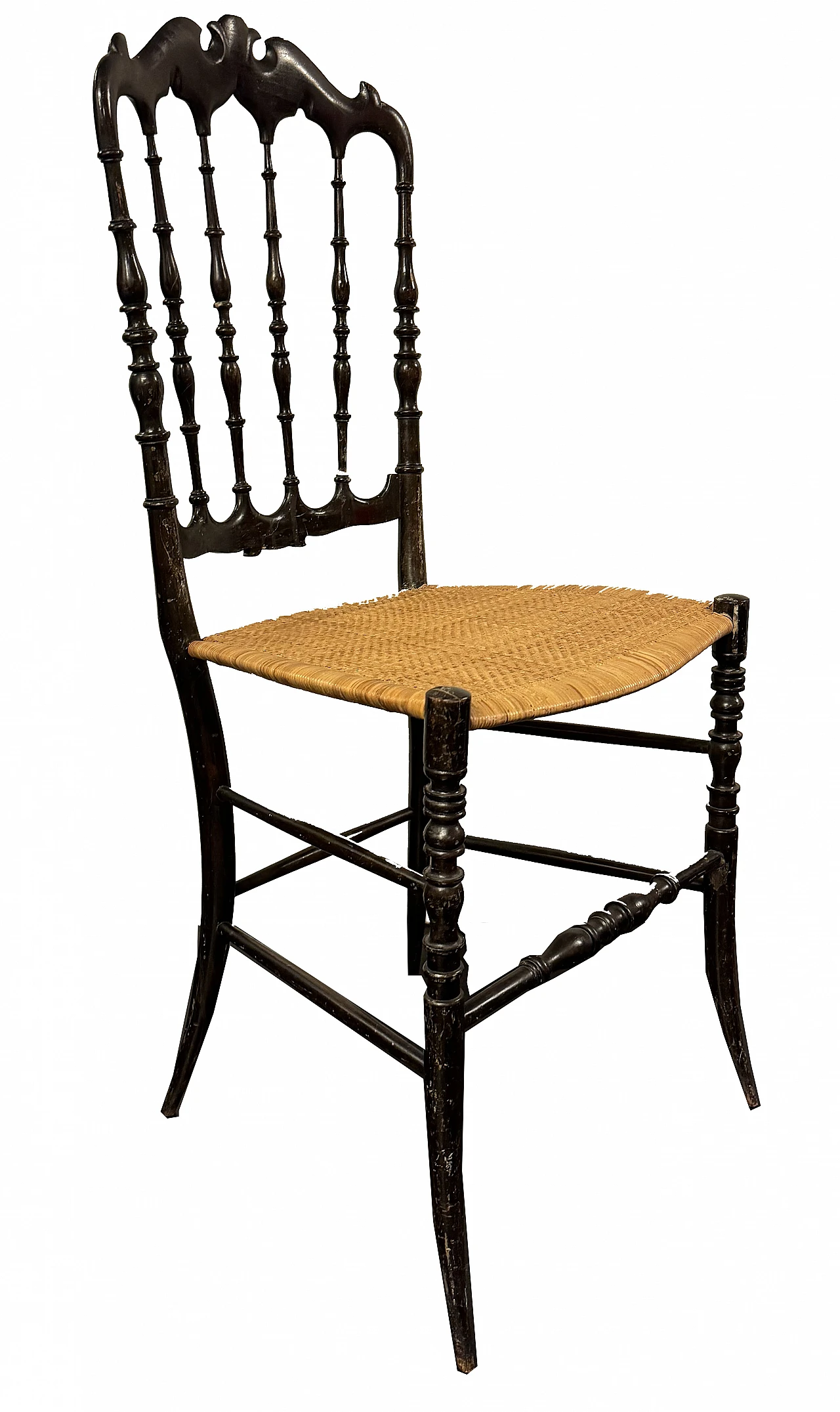 4 Sedie Chiavarine in legno e vimini 1