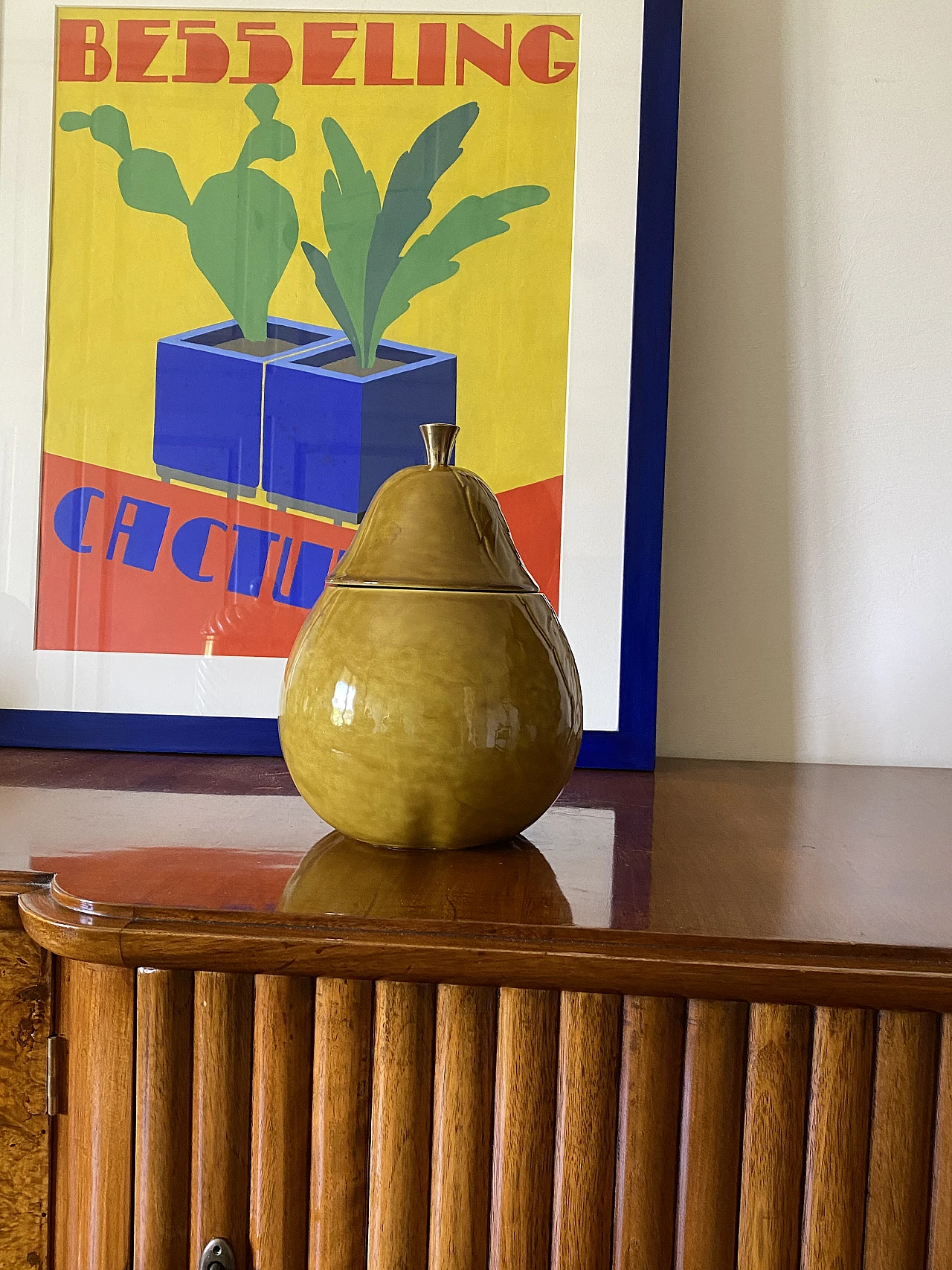 Pear-shaped ceramic ice bucket, 1960s 2