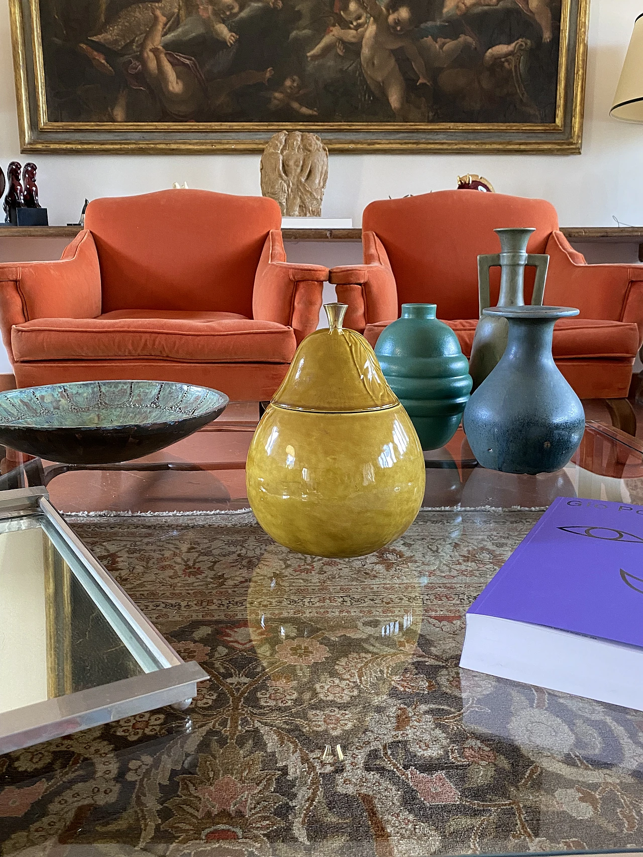 Pear-shaped ceramic ice bucket, 1960s 3