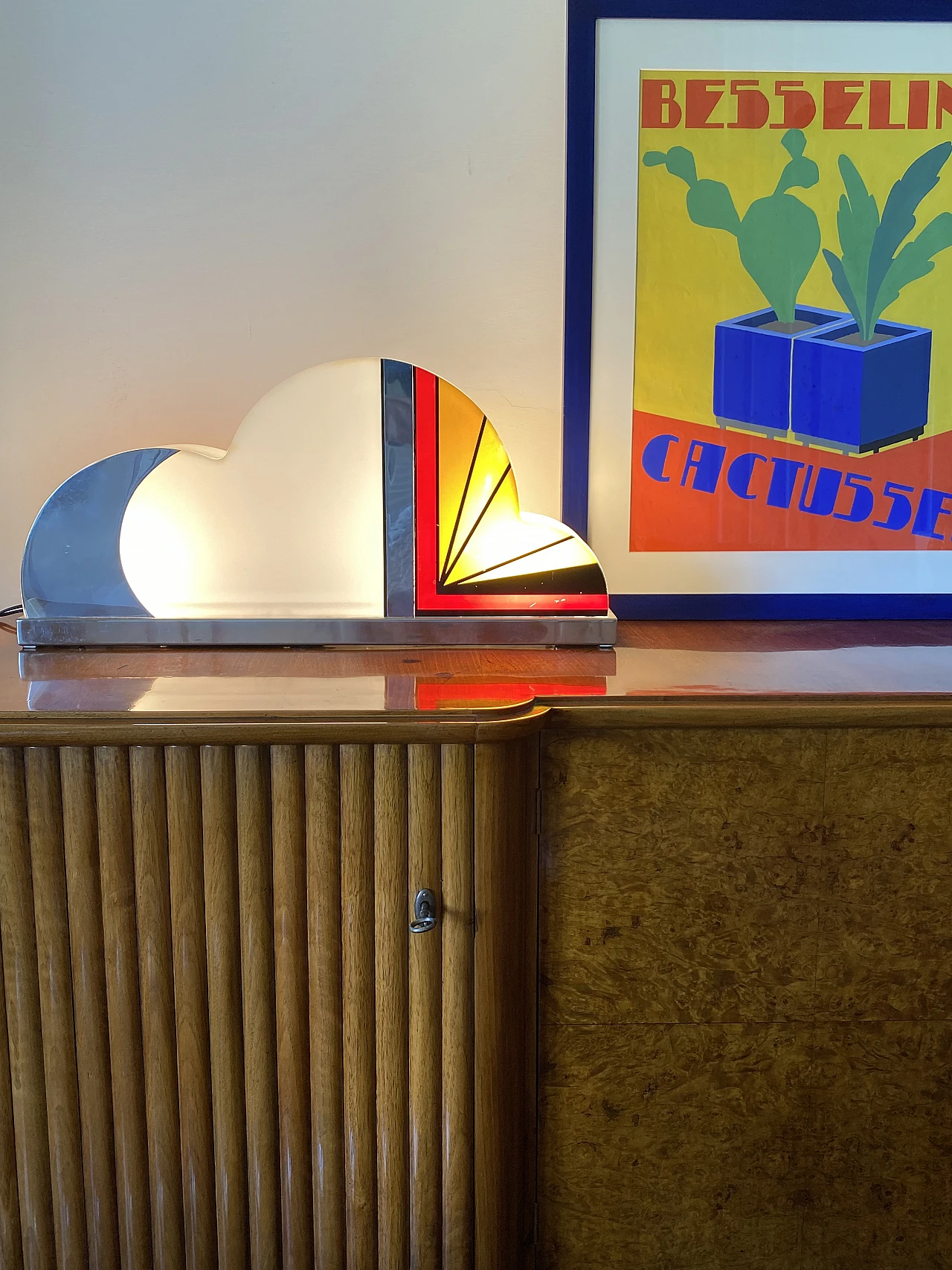 Aluminum and ABS table lamp by Willy Rizzo, 1970s 5