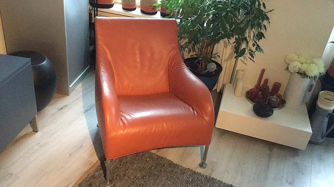 Florence leather armchair by A. Citterio for B&B Italia, 2000s 1