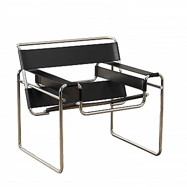 Wassily B3 leather armchair by Marcel Breuer for Gavina, 1970s