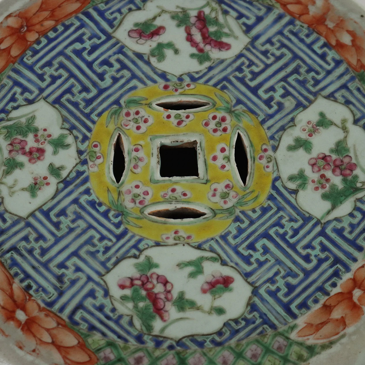 Sgabello in porcellana decorato con drago e fenice, '800 6