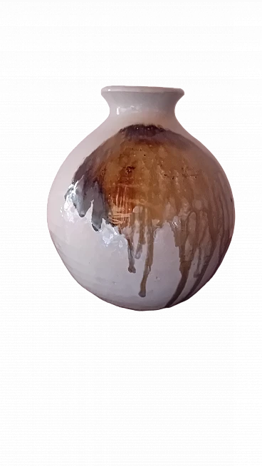 Raku ceramic vase by Roberto Musiani, 2019