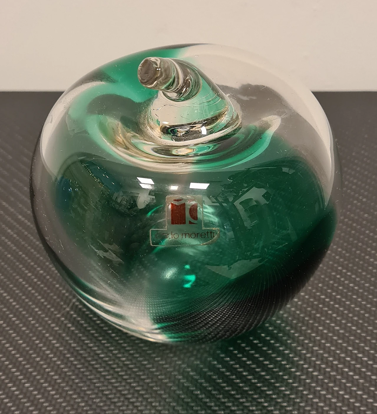 Pair Murano glass apples by Carlo Moretti, 1980s 9