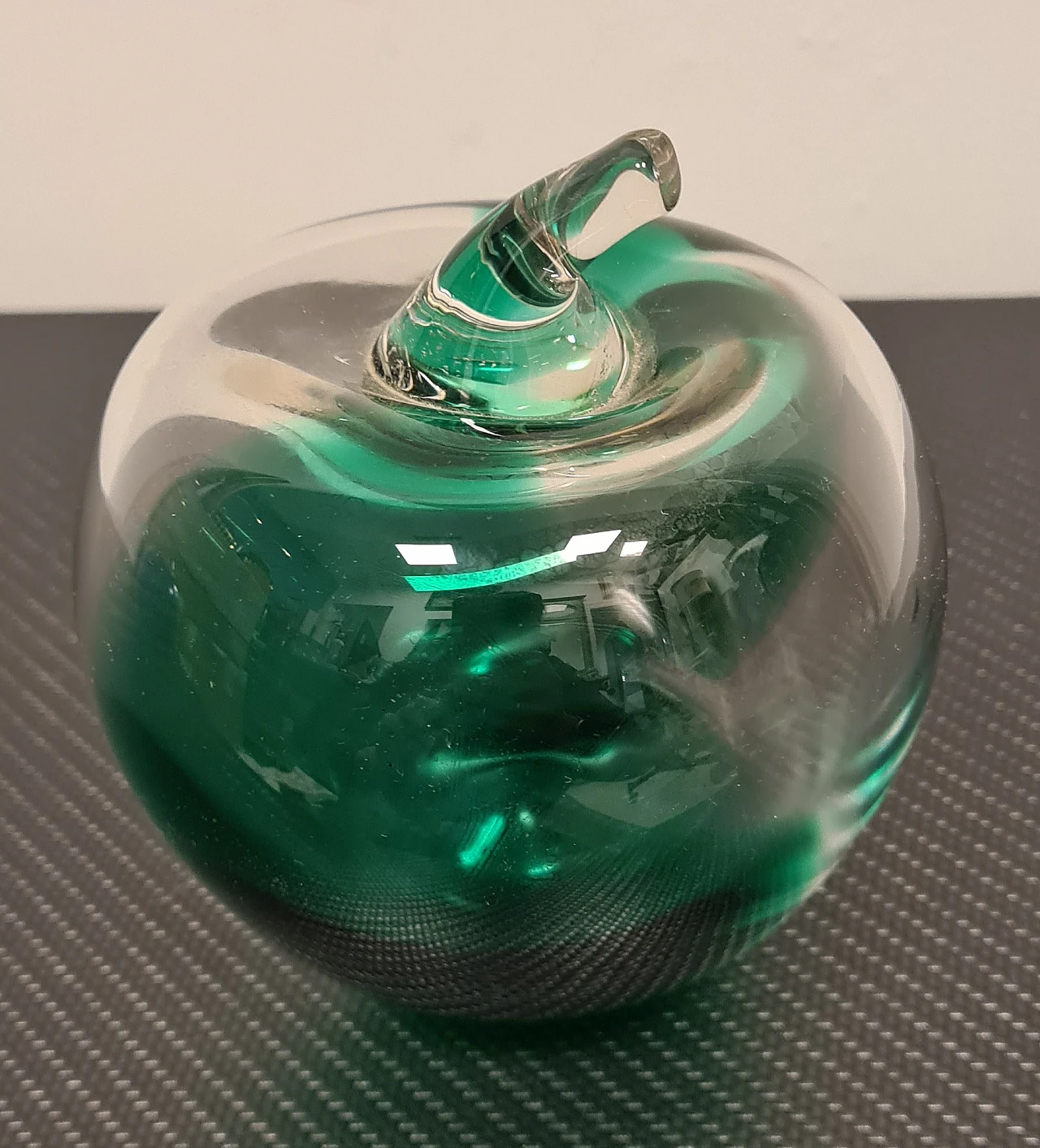 Pair Murano glass apples by Carlo Moretti, 1980s 11