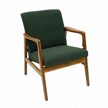 Green bouclè armchair by Gio Ponti for Cassini, 1960s