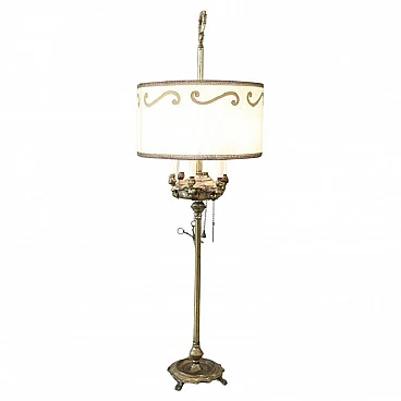 Brass floor lamp in antique style, 1960s