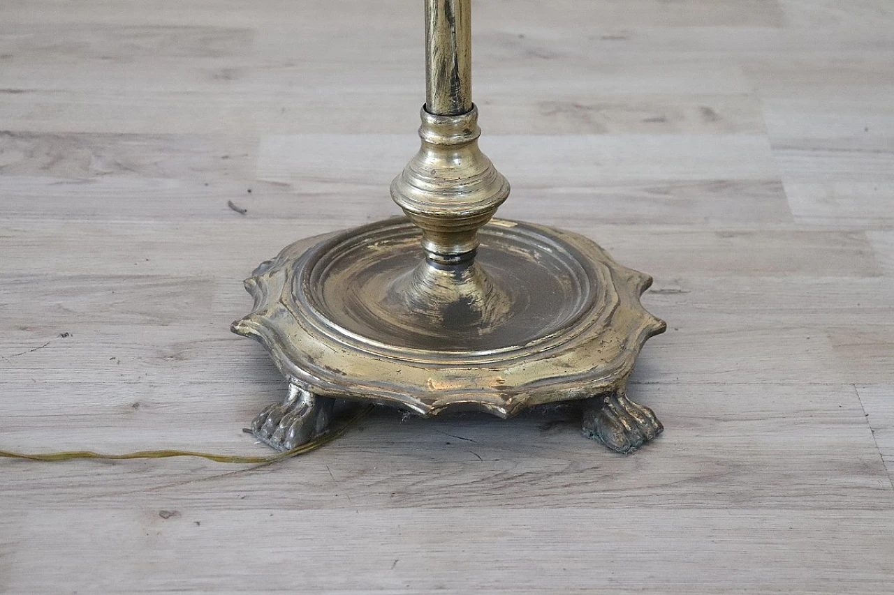 Brass floor lamp in antique style, 1960s 8
