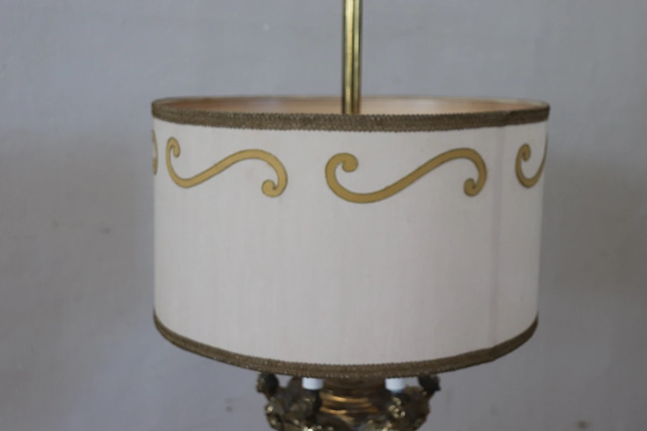 Brass floor lamp in antique style, 1960s 13