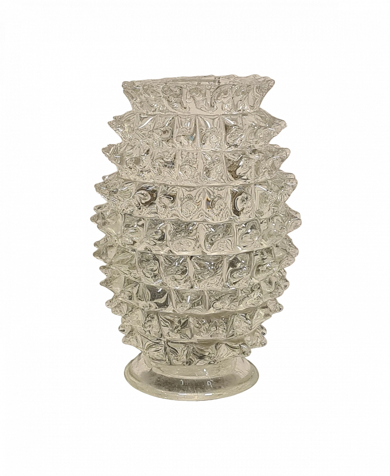 Rostered Murano glass vase by Barovier and Toso, 1940s 23