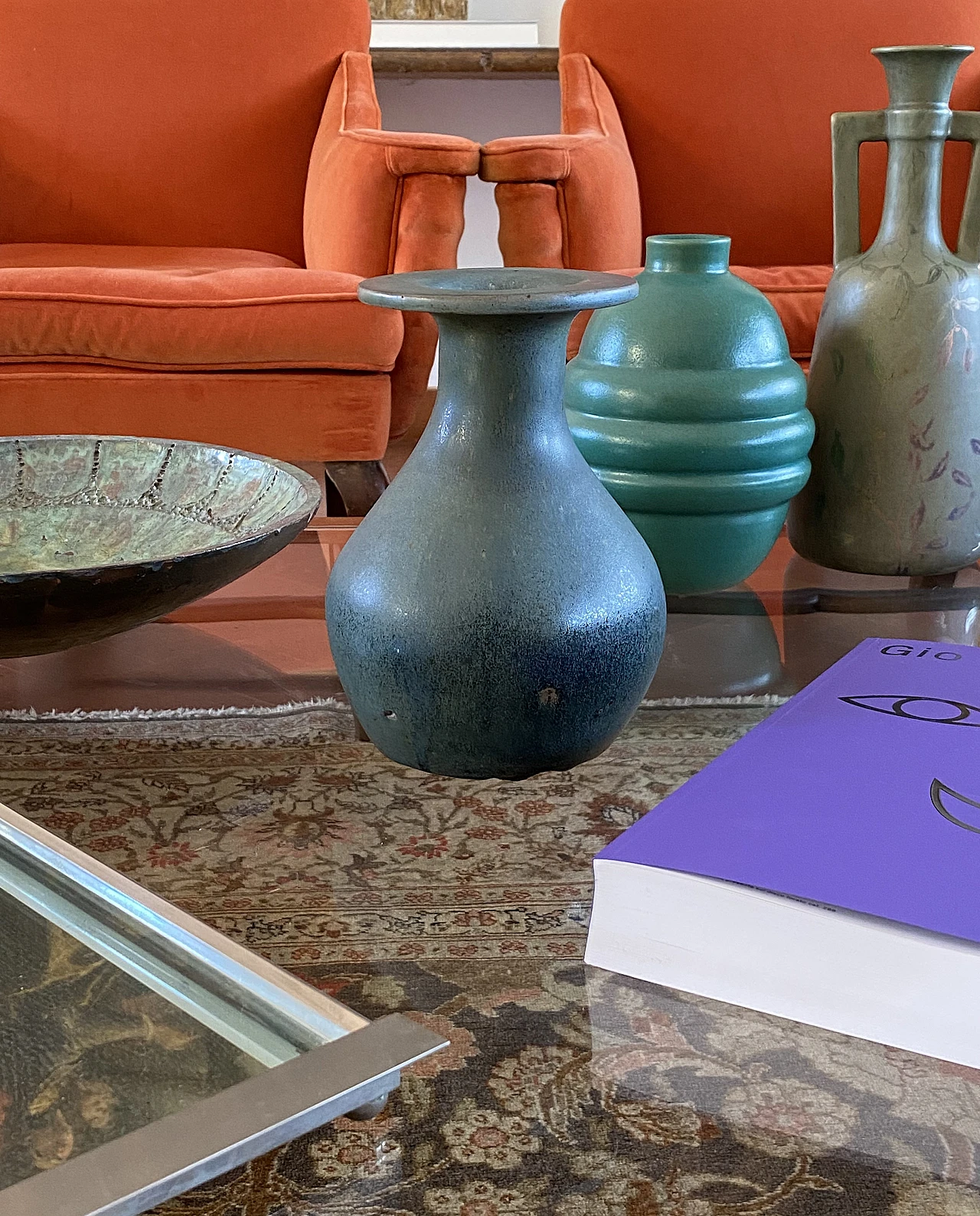 Light blue ceramic vase, 1960s 2